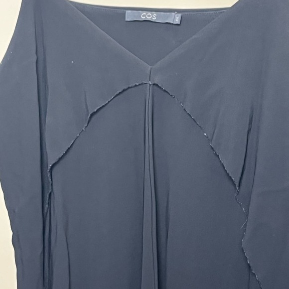 COS Raw Hem Ribbon Strap Crop Tank Medium Top - Picture 3 of 7